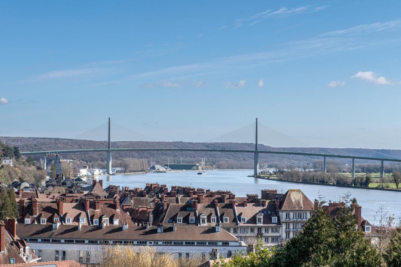 Du Haut Des Rives - Bel Appt Pour 4 Caudebec-en-Caux Exterior foto